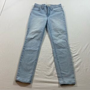 Madewell Jeans Skinny Crop women’s 26 Mid rise 9” light blue wash spandex jeans